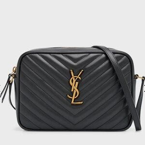 Saint Laurent Black Quilted Leather Lou Camera Bag